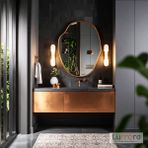Lumora Mirror Design Doravia Bronz Boyalı Mdf Çerçeveli Dekoratif Ayna - 100 x 76