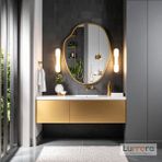 Lumora Mirror Design Doravia Gold Boyalı Mdf Çerçeveli Dekoratif Ayna - Altın - 70 x 53