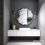Lumora Mirror Design Envara Modern Beyaz Boyalı Mdf Çerçeveli Dekoratif Ayna - 70 x 70