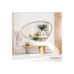 lumora mirror design Luce Modern Gold Boyalı MDF Çerçeveli Dekoratif Ayna