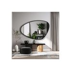 lumora mirror design Luce Modern Siyah Boyalı MDF Çerçeveli Dekoratif Ayna