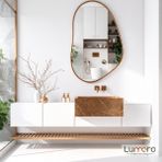 Lumora Mirror Design Nelyos Bronz Boyalı Mdf Çerçeveli Dekoratif Ayna - 100 x 65