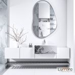 Lumora Mirror Design Nelyos Gümüş Boyalı Mdf Çerçeveli Dekoratif Ayna - 110 x 70