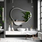 Lumora Mirror Design Nira Modern Beyaz Boyalı Mdf Çerçeveli Dekoratif Ayna - 80 x 65