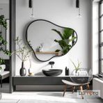 Lumora Mirror Design Nira Modern Siyah Boyalı Mdf Çerçeveli Dekoratif Ayna - 116 x 95
