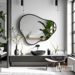 Lumora Mirror Design Nira Modern Siyah Boyalı Mdf Çerçeveli Dekoratif Ayna - 60 x 50