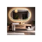 lumora mirror design Ovanta Günışığı Led'li Lazer Kumlamalı Lavabo & Banyo Aynası (Dokunmatik Sensörlü)