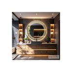 lumora mirror design Velmira Günışığı Led'li Lazer Kumlamalı Lavabo & Banyo Aynası (Dokunmatik Sensörlü)
