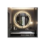 lumora mirror design Whirilwind Günışığı Led'li Lazer Kumlamalı Lavabo & Banyo Aynası (Dokunmatik Sensörlü)