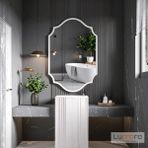 Lumora Mirror Design Zayne Modern Beyaz Boyalı Mdf Çerçeveli Dekoratif Ayna - 100 x 65