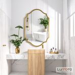 Lumora Mirror Design Zayne Modern Gold Boyalı Mdf Çerçeveli Dekoratif Ayna - Altın - 100 x 65