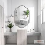 Lumora Mirror Design Zayne Modern Gümüş Boyalı Mdf Çerçeveli Dekoratif Ayna - 80 x 50