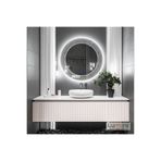lumora mirror design Zenith Beyaz Led'li Lazer Kumlamalı Lavabo & Banyo Aynası (Dokunmatik Sensörlü)