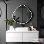 Lumora Mirror Design Zynor Beyaz Boyalı Mdf Çerçeveli Dekoratif Ayna - 80 x 80