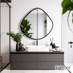 Lumora Mirror Design Zynor Siyah Boyalı Mdf Çerçeveli Dekoratif Ayna - 60 x 60