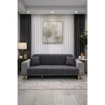 Lumpa Kırlent Kılıfı Hediyeli 170X210 Cm Pamuklu Koltuk Örtüsü Antrasit