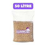 LUMYCAT %100 Doğal Çam Peleti Kedi Kumu 50lt (25 KG) Tozsuz Çuval Gönderi (SOBA İÇİN UYGUNDUR)