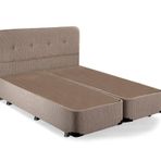 Luna Baza Ve Başlık Seti - 200x200 Cm Çift Kişilik Sandıklı Kumaş Baza Seti