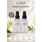 Luna Blanc Zambak Kolonyası 2'li Set, 100 ml Sprey 68°, Lily Kolonya Çiçeksi Ferah Koku Büyük Boy Avantaj Seti