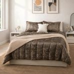 Luna Bueno Glory Dark Brown Çift Kişilik Yatak Örtüsü - Çok Renkli - 230 x 250 cm