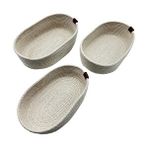 Luna Cucina Jüt 3'lü Oval Ekru 29 cm Organizer