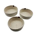 Luna Cucina Jüt 3'lü Yuvarlak Ekru 24 cm Organizer