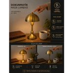LUNA DOKUNMATİK ESKİTME RETRO BAŞLIKLI MASA LAMBASI