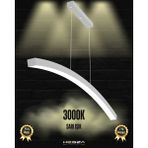 Luna (Gri Kasa, Sarı Işık) Ledli Modern Sarkıt Linear LED Avize Salon Mutfak Oturma Odası Yatak Odası Antre Hol LED