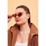 Luna Jewelry Cat Eye Kadın Güneş Gözlüğü - Bal Rengi