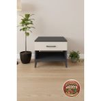 Luna Komodin 1 Çekmeceli 44X44X48 Antrasit-Aytaşı | Modern Yatak Odası Mobilyası