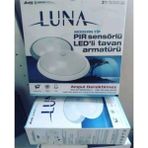 Luna Ledli Pır Sensörlü Tavan Armatürü Beyaz Işık