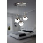 Luna Lighting 3Lü Top Krom Sarkıt Led Spor Modern Avize