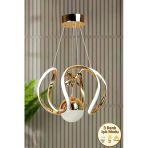 Luna Lighting Clasy Model Gold Kaplama 3 Renk Metal Salon Mutfak Oturma Yatak Odası Modern Led Sarkıt Avize