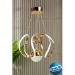 Luna Lighting Clasy Model Gold Kaplama Metal Salon Mutfak Oturma Yatak Odası Modern Led Beyaz Işık Avize