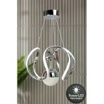Luna Lighting Clasy Model Krom Kaplama Metal Salon Mutfak Oturma Yatak Odası Modern Led Sarkıt Avize Beyaz Işık