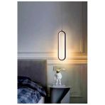 Luna Lighting Piero Model Siyah Renk Metal Salon Mutfak Oturma Yatak Odası Modern Led Sarkıt Avize