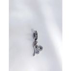 Luna Luster 18 Ayar Altın Kaplama Işıltılı Kelebek Tasarım Gümüş Kadın Charm