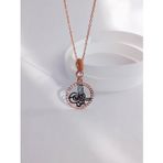 Luna Luster 18 Ayar Altın Kaplama Rose Osmanlı Tuğra Tasarım Kadın Gümüş Kolye