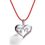 Luna Luster 925 Ayar Gümüş Kırmızı İp Kalp Love Tasarım Kadın Choker Kolye 8