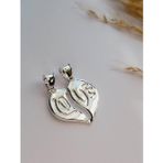 Luna Luster 925 Ayar Gümüş Rodyumlu Love Çift Best Friends Trend Erkek Kadın Kolye Ucu Yılbaşı Yeni Yıl Hediye