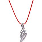 Luna Luster 925 Ayar Gümüş Üçlü Işıltılı Hare Tasarım Kadın Choker Kolye