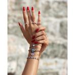 Luna Luster Gümüş Gold Retro Elmas Montür Asansör Tasarım Kadın Bileklik Sevgililer Günü Hediye