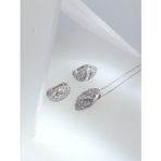 Luna Luster Gümüş Zirkon Baget Taşlı Su Yolu Tasarım Trend Kadın Kolye Küpe Gelin Set Öğretmenler Günü Hediye