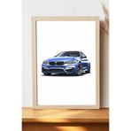 Luna Marissa BMW M4 Poster - Çerçevesiz Parlak Kağıt Araba Posteri