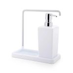 Luna Mutfak Sıvı Sabunluk, Beyaz, 420ml, Bez Askılı, 21x9.5x20 cm