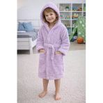 Luna Soft Kız / Erkek Çocuk Kapşonlu Wellsoft Bornoz Peluş Sabahlık | Lila