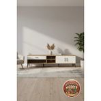 Luna Tv Ünitesi: 2 Raflı, Çekmeceli, Dolaplı (220X44X51)