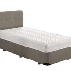 Luna Yatak Baza Başlık Seti 100x200 Cm Tek Kişilik Ortopedik Set Sağlamlaştırılmış Sandıklı Baza