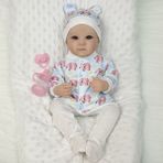 LunaDefano 48 cm Full Vinil Reborn Bebek Lara Su – Banyo Yapılabilir Gerçekçi Oyuncak – El Yapımı Moda Tasarım – Doğum Günü Hediyesi