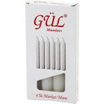 Lunaev 4pcs - Ince Çap=1.6 cm - Uzunluk=12 cm Beyaz Klasik Market Mum - 4 Adet